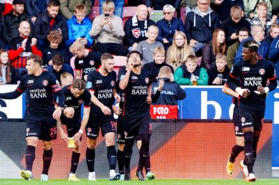 FCM vinder 2-1 over FCK. Foto: Bo Amstrup/Ritzau Scanpix