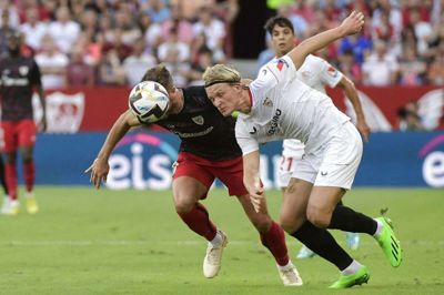 Kasper Dolberg har endnu sit første mål til gode som Sevilla-spiller.