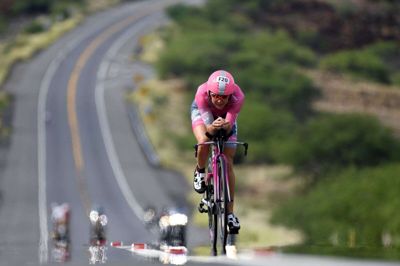39-årige Michelle Vesterby - her ved VM i 2018 - håber at komme podiet ved VM i Hawaii i oktober. Foto: Nils Nilsen/Ritzau Scanpix