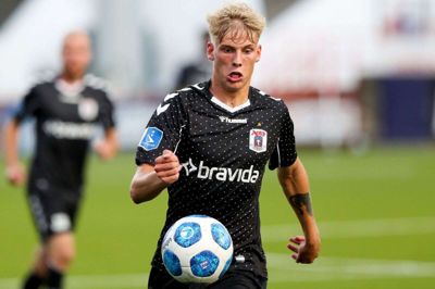 Albert Grønbæk blev i sommer solgt for et rekordbeløb efter AGF-standarder. (Arkivfoto).