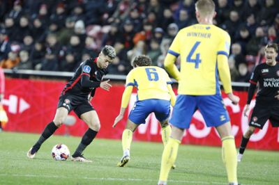 I slutningen af januar købte FC Midtjylland den egyptiske offensivprofil Emam Ashour (t.v.) for 20 millioner kroner hos Zamalek i hjemlandet. Siden er FCM’s platforme på de sociale medier mildest talt eksploderet. Ikke mindst på grund af egyptiske følgere. Foto: Henrik Ole Jensen