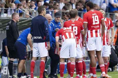 AaB sikrer sig med sejr over Silkeborg lørdag en ny sæson i Superligaen. (Arkivfoto).