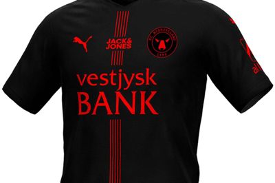 Sådan ser den nye »preseason-trøje« ud. FC Midtjylland spiller i den i de tre træningskampe før den egentlige sæsonstart. Foto: FCM