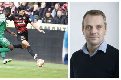 Gue-sung Cho (t.h.) ligner den klassiske boksangriber og stærke opspilsstation, som FC Midtjylland og ikke mindst klubbens fans har sukket efter siden Paul Onuachu blev solgt for fire år siden, mener Folkebladets sportsredaktør. Foto: Henrik Ole Jensen
