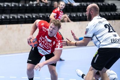 Valdemar Hermansen har haft svært ved at bide sig helt fast på holdet i sin første sæson i HCM-trøjen, men mod Nordsjælland var han stærk. Foto: Tom Laursen