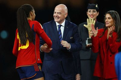 Gianni Infantino var til stede i Sydney, da det spanske landshold vandt VM-finalen i august. (Arkivfoto).