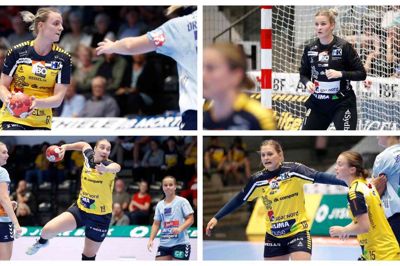 Fire spillere fik ligadebut for Ikast i sejren over Sønderjyske: Marketa Jerábková (øverst t.v.), Irma Schjött (øverst t.h.), Amanda Loft Hansen (nederst t.v.) og Maria Lykkegaard (nederst t.h.). Foto: Henrik Ole Jensen