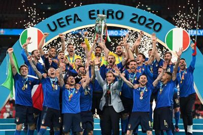 Italien vandt det seneste EM i fodbold, hvor finalen blev spillet på Wembley i London. Storbritannien og Irland skal være fælles EM-værter i 2028. (Arkivfoto).