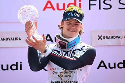 Lucas Braathen vandt i 2022 den samlede World Cup i slalom. Nu stopper han karrieren som blot 23-årig. (Arkivfoto).