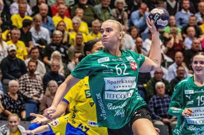 Louise Søndergaard scorede 8,4 mål i snit per kamp for Bjerringbro i 1. division i sidste sæson. Hendes snit i Viborg på højeste niveau er indtil videre på 7,4 mål. (Arkivfoto).