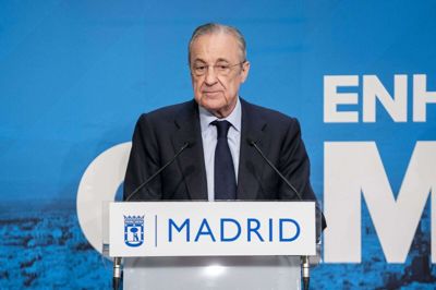 Real Madrids præsident, Florentino Pérez, siger, at fodbold går igennem en "hidtil uset institutionel krise". Han mener, Super League vil løse problemet. (Arkivfoto).