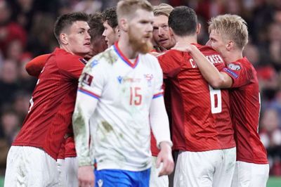 Danmark har seks gange tidligere mødt Færøerne, og det er blevet til rød-hvide sejre i alle kampene. (Arkivfoto).