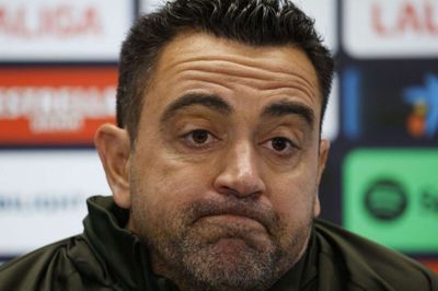 Xavi stopper i Barcelona efter søndagens kamp mod Sevilla. (Arkivfoto).