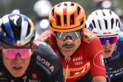 Magnus Cort med den blå moustache spillede en fremtrædende rolle på onsdagens etape. Det kan han komme til igen torsdag.