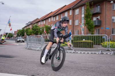 19-årige Tore Troelsen fra Sunds stillede i juni op til DM i Herning. Her er han fanget på enkeltstarten, hvor han blev nummer 20 i det stærkt besatte felt.