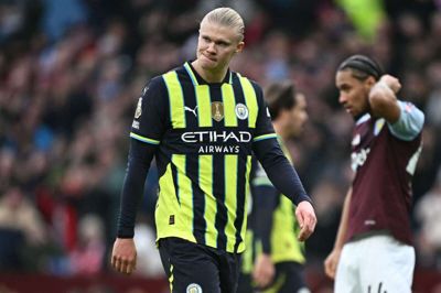 Manchester Citys Erling Haaland har scoret tre gange i sine seneste 12 kampe i Premier League.