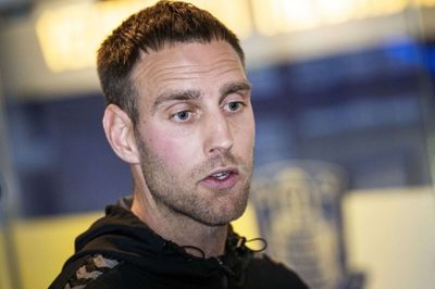 Frederik Birk havde fredag første træningsdag på græs med Brøndby-truppen i 2025.