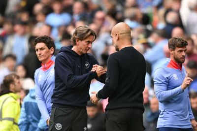 Thomas Frank har vundet to af sine syv møder med Pep Guardiola og Manchester City. (Arkivfoto).