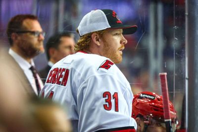 Frederik Andersen har måttet se til fra sidelinjen siden slutningen af oktober. Foto: Sergei Belski/Ritzau Scanpix