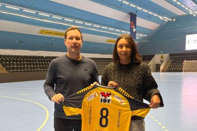 Jamina Roberts fik debut mod Viborg 29. januar og kom til klubben fra konkursramte Vipers Kristiansand. Lørdag var hun medvirkende til sejren over Raminicu Valcea i Europa League. Foto: Pr-foto
