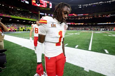Xavier Worthy viste sig flot frem i sit første år i NFL og scorede to touchdowns i Super Bowl, som Kansas City Chiefs tabte. (Arkivfoto).