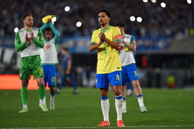 Marquinhos spillede hele kampen for Brasilien, der tabte 1-4 til rivalerne fra Argentina.