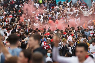 EM-finalen i fodbold i juli mellem England og Italien blev overværet af cirka 67.000 tilskuere på Wembley i London. (Arkivfoto)