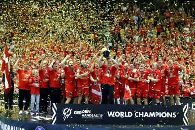 I januar 2019 vandt de danske håndboldmænd VM-guld for første og indtil videre eneste gang med en flot finalesejr over Norge i Jyske Bank Boxen. I 2025 vender VM i herrehåndbold tilbage til Danmark. Foto: Tom Laursen