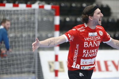 Frederik Sass og holdkammeraterne kunne juble over sæsonens anden ligasejr. Foto: Henrik Ole Jensen