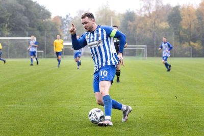 Anfører Michael Bachmann Nielsen blev dobbelt målscorer. Foto: Tom Laursen