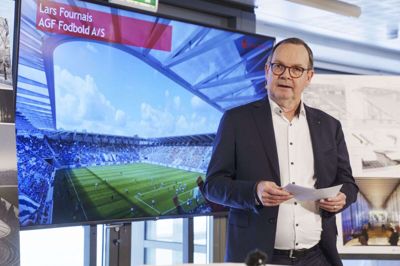 AGF præsenterede i december de mere konkrete planer for et nyt stadion, som skal have plads til 24.000 tilskuere. (Arkivfoto).