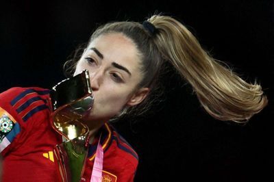 Olga Carmona, der scorede i VM-finalen mod England i august, er blandt de spillere, der er mødt ind i landsholdslejren tirsdag omkring frokosttid. (Arkivfoto).