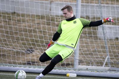 Målmand Sebastian Andreasen diskede op med store redninger i Kolding og får ros af sin træner for at have stået en fremragende sæson. Foto: Tom Laursen (Arkiv)