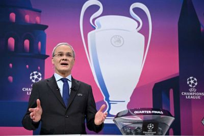 Vicegeneralsekretær for Det Europæiske Fodboldforbund (Uefa) Giorgio Marchetti har styret slagets til de seneste mange lodtrækninger til Champions League. Fra i år er formatet dog ændret. (Arkivfoto.)