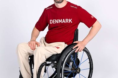 Morten Elmholt fra Herning står foran sin karrieres måske største sportslige oplevelse. Sammen med det danske landshold i kørestolsrugby jagter han fra på torsdag en medalje ved de paralympiske lege i Paris. Foto: Lars Møller/Danmarks Idrætsforening
