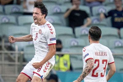 Thomas Delaney blev kåret til kampens spiller af det europæiske fodboldforbund UEFA, da Danmark vandt EM-kvartfinalen over Tjekkiet med 2-1. Foto: Liselotte Sabroe/Ritzau Scanpix
