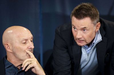 Næstformand Scott McLachlan (tv.) og formand Jan Bech Andersen er i denne tid optaget af at ansætte en ny sportslig ansvarlig i Brøndby.