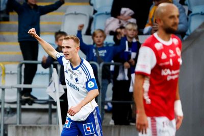 Victor Lind scorede i lørdags sit sjette ligamål for svenske IFK Norrköping, da han blev matchvinder i hjemmekampen mod Kalmar. Foto: Ritzau Scanpix