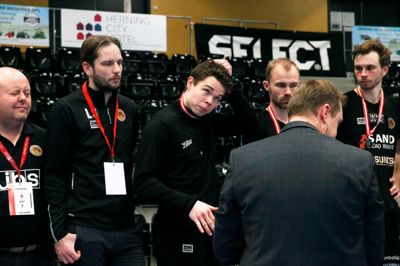 Ærgrelse, skuffelse og frustration lyste ud af Sunds-spillerne efter den tabte pokalfinale mod Hvidovre.
