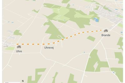 Uhre Udviklingsråd og Uhre Friskole har indsamlet 381 underskrifter til støtte for en cykelsti mellem Uhre og Brande. Datawrapper-grafik: Thomas Vang Nielsen