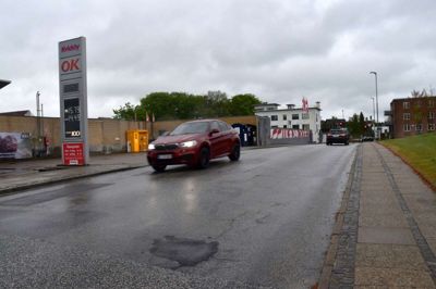 Der søges om penge til stier på Hyvildvej i Brande som led i en mere sikker skolevej til Artium. Foto: Flemming Thulstrup