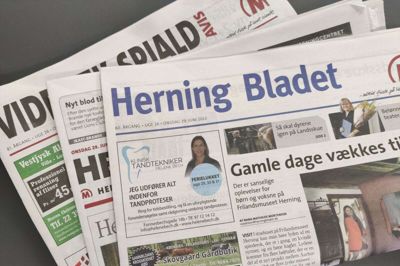Herning Bladet udkommer ikke længere i Videbæk-området. Foto: Jens Kristian Lynderup.