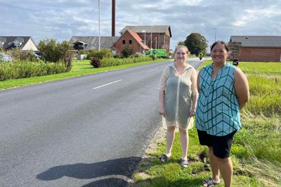 Rikke Mi Majlund og Denice Lund fart i Fjelstervang har indsendt forslag om at sænke farten på strækningen gennem deres landsby. Nu er de blevet hørt.