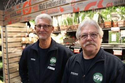 Michael Milfeldt (tv) og Svend Damgaard var nogle af det første, der meldte sig til vennekredsen omkring Brugsforeningen Tryg.