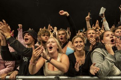 Lørdag var en stille dag for politiet på Smukfest. Gæsterne opførte sig generelt nemlig pænt. Foto: Ritzau/Scanpix