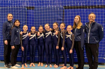 Mini C pigerne fra Ry TeamGym prøvede for første gang at deltage i en konkurrence. Og det blev til flot fjerdeplads.