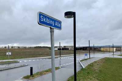 Vejadgangen til den kommende udstykning på Kildebjerg i Ry sker fra Skbing Allé.