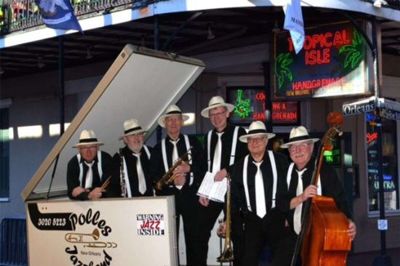 Polles New Orleans Jazzband New Orleans, Dixieland og traditionel jazz på havnescenen i Ry den 23. juli.