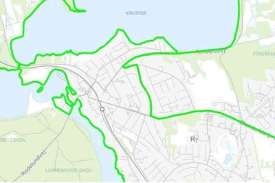 Sådan ser forslaget til nye skoledistrikter i Ry ud i forbindelse med, at der kommer en ny skole i 2026. Fra flere steder protesteres der mod distrikterne, og flere lokalsamfund frygter, at Knudsøskolen må lukke på grund af distrikternes størrelse.