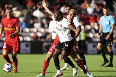 Edward Chilufya (i.m.) - her mod FC Nordsjælland - spillede sin kamp nummer 100 for FC Midtjylland, da Ulvene vandt onsdagens pokaldyst i Aalborg.